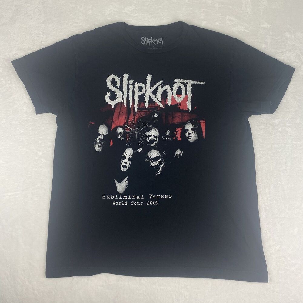 Slipknot Subliminal Verses World Tour 2005 Graphic Shirt Adult Large 2YK